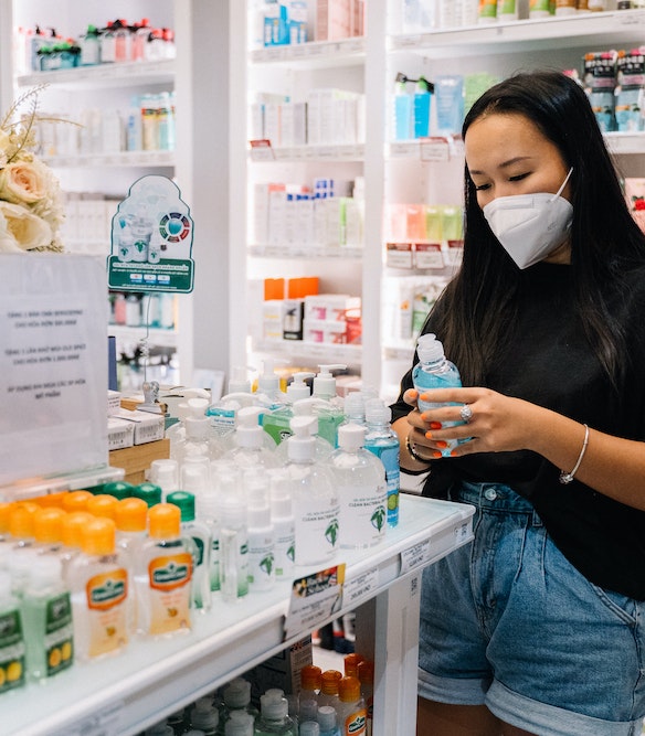Products on shelves